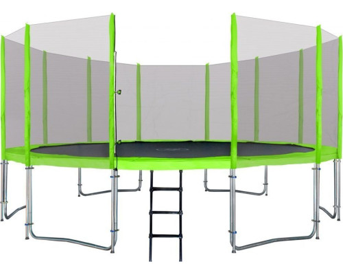 Батут SkyRamiz з зовнішньою сіткою 16 футів 487 см зелений