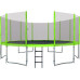Батут SkyRamiz з зовнішньою сіткою 16 футів 487 см зелений