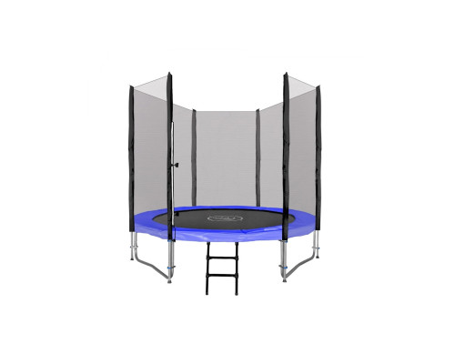Батут SkyRamiz з зовнішньою сіткою 8 футів 244 см чорно-синій