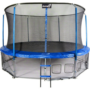Батут Jumpi Maxy Comfort з внутрішньою сіткою 435 см синій