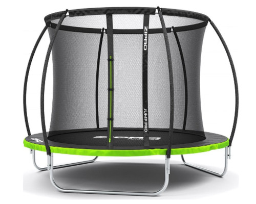 Батут Zipro Jump Pro Premium з внутрішньою сіткою 8 футів 252 см чорно-зелений