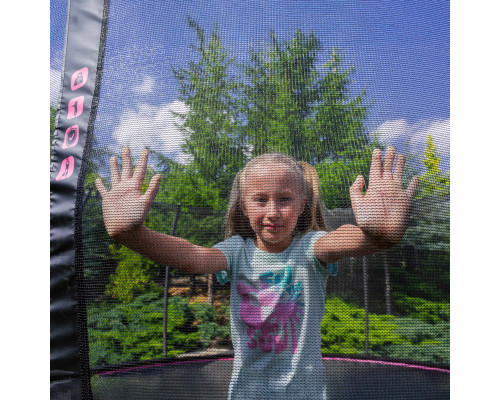 Батут THUNDER INSIDE ULTRA з внутрішньою сіткою 8 футів 244 см чорно-рожевий