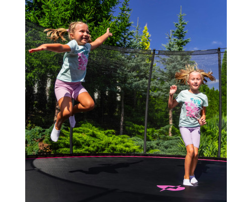 Батут THUNDER INSIDE ULTRA з внутрішньою сіткою 8 футів 244 см чорно-рожевий