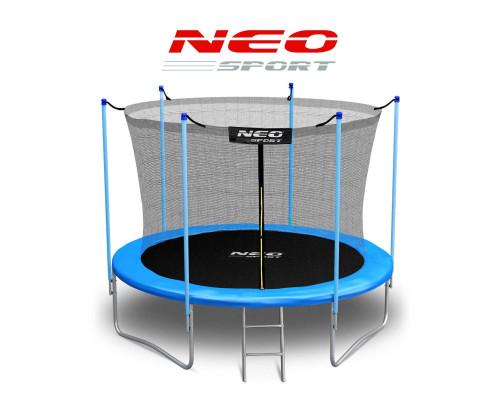 Батут Neo-Sport NS-08W181 з внутрішньою сіткою 8 футів 252 см блакитний