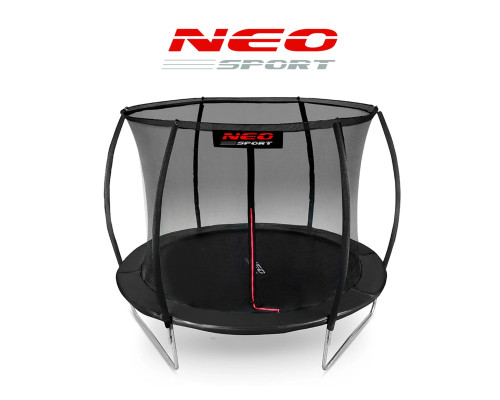 Батут Neo-Sport з внутрішньою сіткою 8 футів 252 см чорний