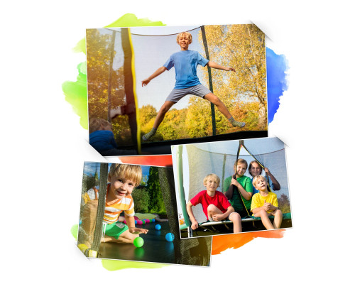 Батут Neo-Sport  з внутрішньою сіткою 10 футів 312 см чорний