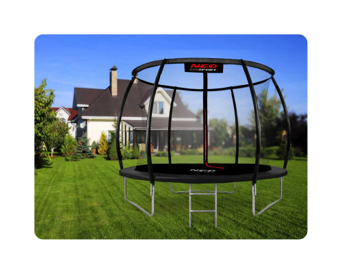 Батут Neo-Sport  з внутрішньою сіткою 10 футів 312 см чорний