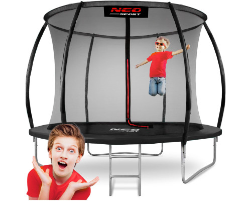 Батут Neo-Sport  з внутрішньою сіткою 10 футів 312 см чорний