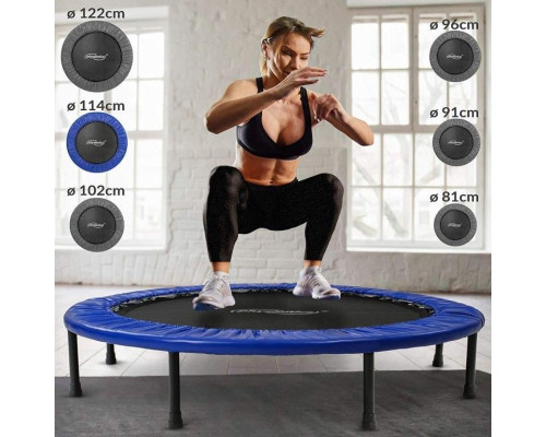 Батут Physionics JG77160 без сітки 4 фути 114 см синьо-чорний