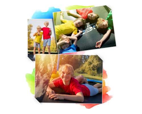 Батут Neo-Sport з внутрішньою сіткою 12 футів 374 см чорний