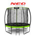 Батут Neo-Sport з внутрішньою сіткою 8 футів  252 см чорно-зелений