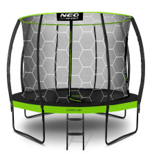 Батут Neo-Sport з внутрішньою сіткою 10 футів 312 см чорно-зелений