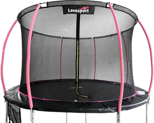 Батут Lean Sport MAX 8340 з внутрішньою сіткою 10 футів 305 см чорно-рожевий Батут Lean Sport MAX 8340 з внутрішньою сіткою 10 футів 305 см чорно-рожевий