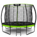 Батут Neo-Sport з внутрішньою сіткою 12 футів 374 см чорно-зелений