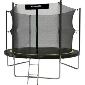 Батут Lean Sport Pro з внутрішньою сіткою 10 футів 305 см чорний