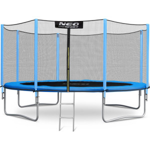 Батут Neo-Sport з зовнішньою сіткою 14,5 футів 435 см блакитний