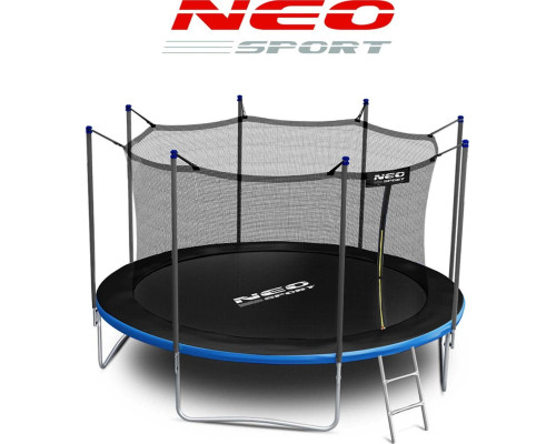 Батут Neo-Sport з внутрішньою сіткою 14 футів 435 см чорно-синій