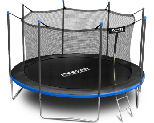 Батут Neo-Sport з внутрішньою сіткою 14 футів 435 см чорно-синій