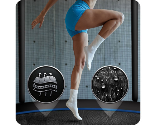 Батут Neo-Sport NS-06Z221 з зовнішньою сіткою 6 футів 183 см чорно-синій Батут Neo-Sport NS-06Z221 з зовнішньою сіткою 6 футів 183 см чорно-синій