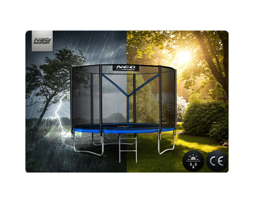 Батут Neo-Sport NS-06Z221 з зовнішньою сіткою 6 футів 183 см чорно-синій Батут Neo-Sport NS-06Z221 з зовнішньою сіткою 6 футів 183 см чорно-синій