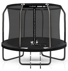 Батут THUNDER INSIDE ELITE з внутрішньою сіткою 6 футів 183 см чорний