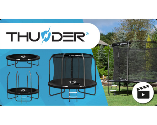 Батут THUNDER INSIDE ELITE з внутрішньою сіткою 6 футів 183 см чорний Батут THUNDER INSIDE ELITE з внутрішньою сіткою 6 футів 183 см чорний