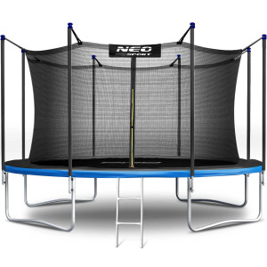 Батут Neo-Sport NS-15W241 із внутрішньою сіткою 15 футів 465 см, чорно-синій