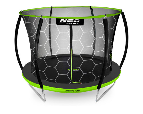 Батут Neo-Sport з внутрішньою сіткою 14 футів 435 см чорно-зелений Батут Neo-Sport з внутрішньою сіткою 14 футів 435 см чорно-зелений