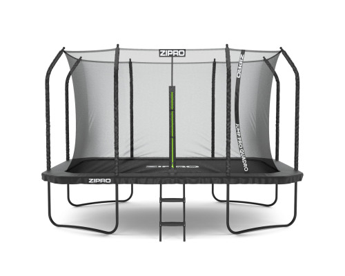 Батут Zipro Jump Pro Quadro з внутрішньою сіткою 8 х 12 футів 366 x 244 см чорний