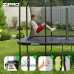 Батут Zipro Jump Pro Quadro з внутрішньою сіткою 8 х 12 футів 366 x 244 см чорний