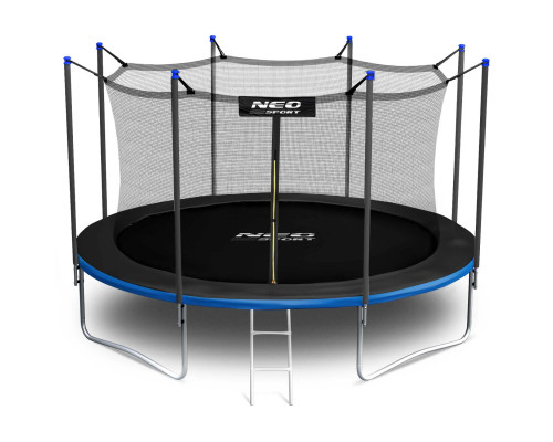 Батут Neo-Sport з внутрішньою сіткою 14 футів 435 см чорно-синій