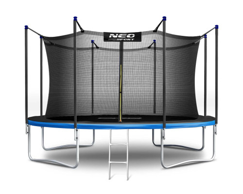 Батут Neo-Sport з внутрішньою сіткою 14 футів 435 см чорно-синій