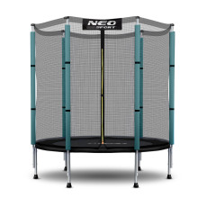 Батут Neo-Sport з зовнішньою сіткою 4,5 футів 140 см зелений