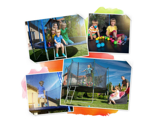 Батут Neo-Sport з зовнішньою сіткою 4,5 футів 140 см зелений