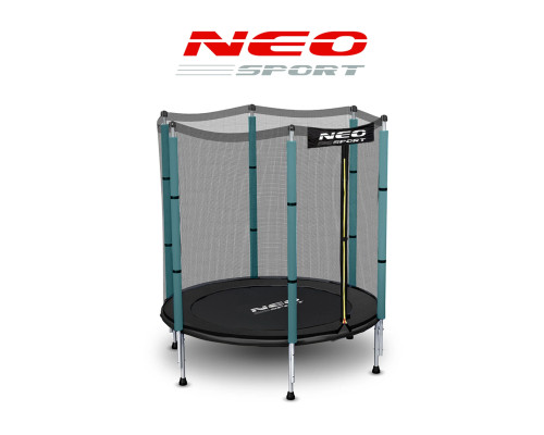 Батут Neo-Sport з зовнішньою сіткою 4,5 футів 140 см зелений
