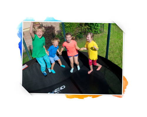 Батут Neo-Sport з зовнішньою сіткою 4,5 футів 140 см зелений