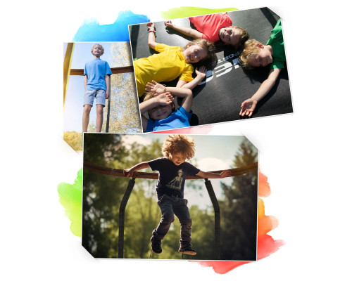 Батут Neo-Sport з внутрішньою сіткою 5 футів 152 см чорно-помаранчевий