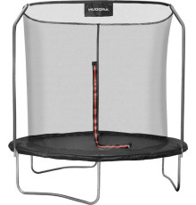 Батут Hudora First з внутрішньою сіткою 6 футів 250 см чорний