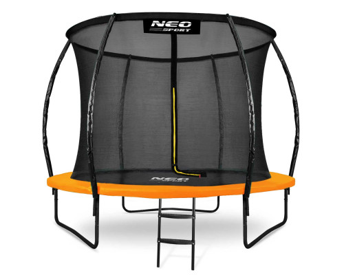 Батут Neo-Sport з внутрішньою сіткою 10 футів 312 см чорно-помаранчевий