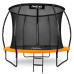 Батут Neo-Sport з внутрішньою сіткою 10 футів 312 см чорно-помаранчевий