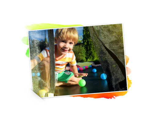 Батут Neo-Sport з внутрішньою сіткою 14 футів 435 см зелений