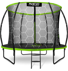 Батут Neo-Sport NS-08C221 з внутрішньою сіткою 8 футів 252 см чорно-зелений