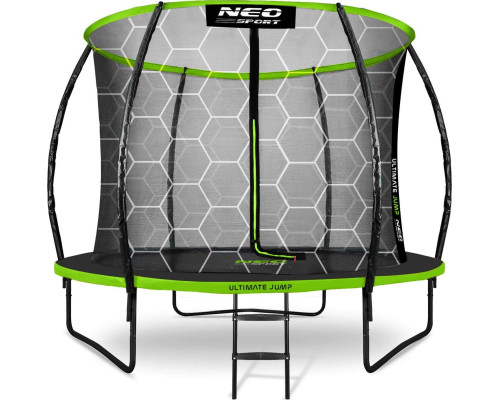 Батут Neo-Sport NS-08C221 з внутрішньою сіткою 8 футів 252 см чорно-зелений Батут Neo-Sport NS-08C221 з внутрішньою сіткою 8 футів 252 см чорно-зелений