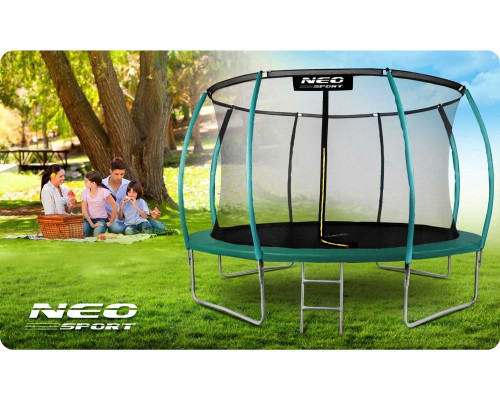 Батут Neo-Sport з внутрішньою сіткою 14,5 футів 435 см зелений
