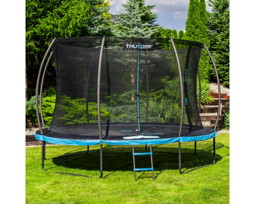 Батут THUNDER INSIDE ULTRA з внутрішньою сіткою 10 футів 305 см чорно-блакитний