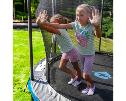 Батут THUNDER INSIDE ULTRA з внутрішньою сіткою 10 футів 305 см чорно-блакитний