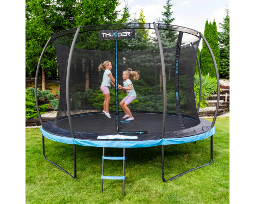 Батут THUNDER INSIDE ULTRA з внутрішньою сіткою 14 футів 427 см чорно-блакитний