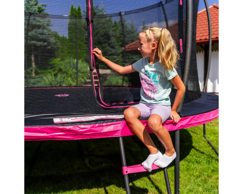 Батут THUNDER INSIDE ULTRA з внутрішньою сіткою 16 футів 488 см чорно-рожевий