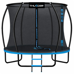 Батут THUNDER INSIDE ULTRA з внутрішньою сіткою 6 футів 183 см чорно-блакитний