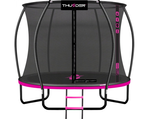 Батут THUNDER INSIDE ULTRA з внутрішньою сіткою 6 футів 185 см чорно-рожевий